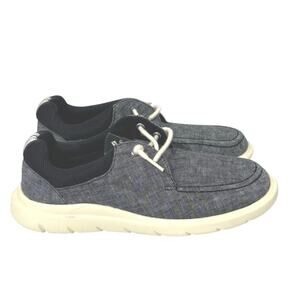 SPERRY Women’s Captain’s Moc Top Sider Chambray Black Boat Shoes Size 7.5